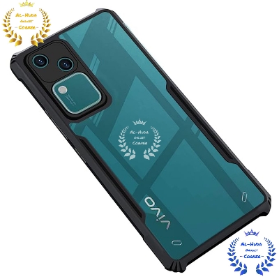 Picture of Shockproof & Transparent Crystal Clear Back Cover Case / Matte Protective Lens Flexible Back Cover for Vivo V30 5G | Slim Silicone Cover with Soft Lining Shockproof Full Body Bumper Case