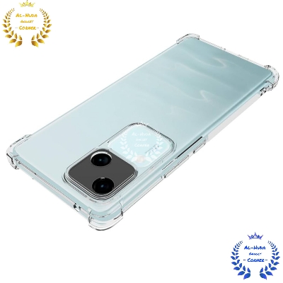 Picture of Shockproof & Transparent Crystal Clear Back Cover Case / Matte Protective Lens Flexible Back Cover for Vivo V30 5G | Slim Silicone Cover with Soft Lining Shockproof Full Body Bumper Case