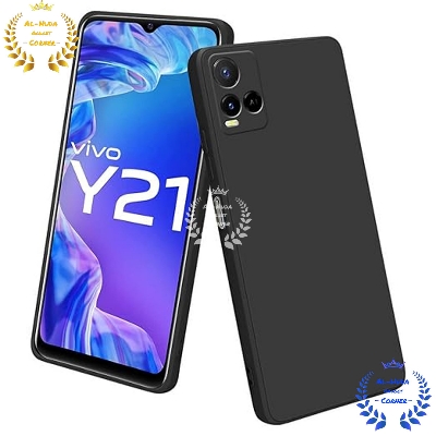 Picture of Shockproof & Transparent Crystal Clear Back Cover Case / Matte Protective Lens Flexible Back Cover for vivo Y21 / vivo Y21e / vivo Y21s / vivo Y21t / vivo Y33s | Slim Silicone Cover with Soft Lining Shockproof Full Body Bumper Case