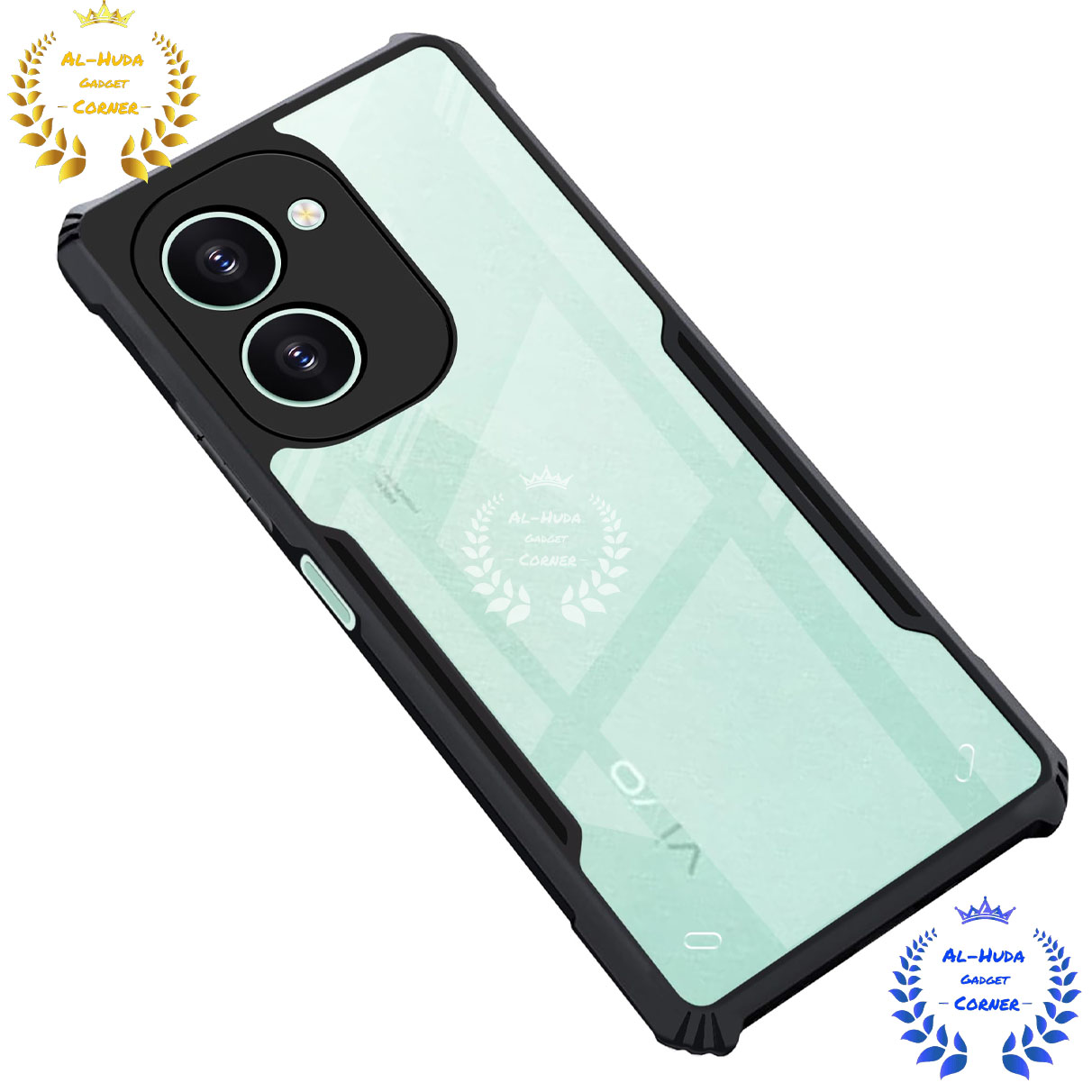 Picture of Shockproof & Transparent Crystal Clear Back Cover Case / Matte Protective Lens Flexible Back Cover for Vivo Y18E / vivo Y03 | Slim Silicone Cover with Soft Lining Shockproof Full Body Bumper Case
