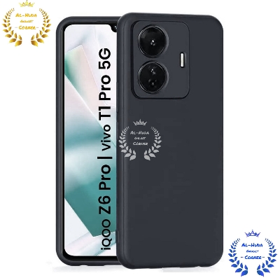 Picture of Shockproof & Transparent Crystal Clear Back Cover Case / Matte Protective Lens Flexible Back Cover for iQOO Z6 Pro / Vivo S15E / Vivo T1 Pro 5G | Slim Silicone Cover with Soft Lining Shockproof Full Body Bumper Case