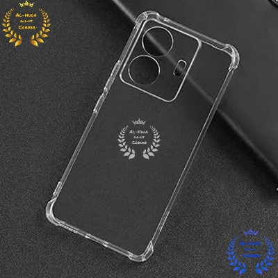 Picture of Shockproof & Transparent Crystal Clear Back Cover Case / Matte Protective Lens Flexible Back Cover for iQOO Z6 Pro / Vivo S15E / Vivo T1 Pro 5G | Slim Silicone Cover with Soft Lining Shockproof Full Body Bumper Case