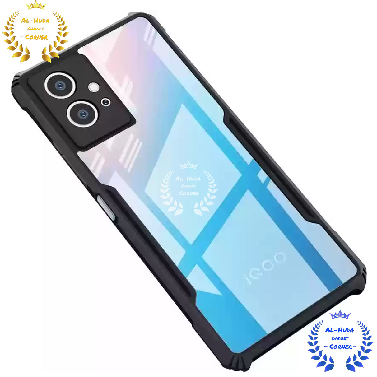 Picture of Shockproof & Transparent Crystal Clear Back Cover Case / Matte Protective Lens Flexible Back Cover for Vivo T1 5G / Vivo Y75 5G / Vivo Y55 5G / iQOO Z6 5G | Slim Silicone Cover with Soft Lining Shockproof Full Body Bumper Case