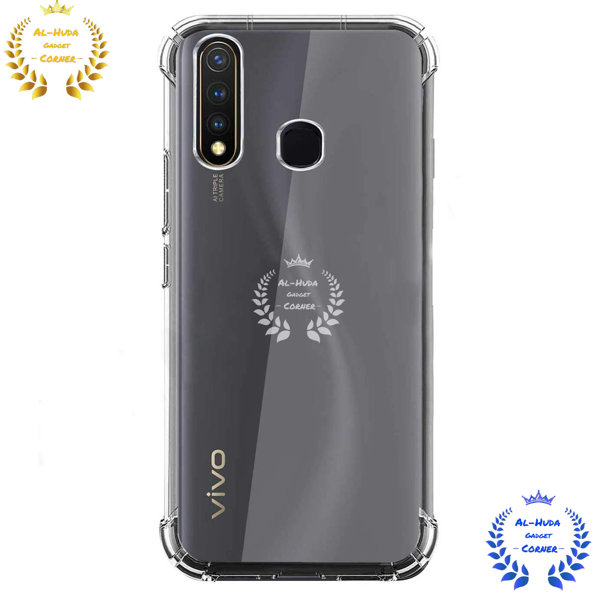 Picture of Shockproof & Transparent Crystal Clear Back Cover Case / Matte Protective Lens Flexible Back Cover for Vivo Y19 / Vivo U3 / Vivo Y5S / Vivo Z5i / Vivo U20 | Slim Silicone Cover with Soft Lining Shockproof Full Body Bumper Case