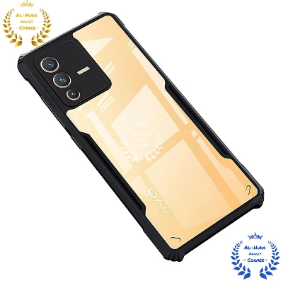Picture of Shockproof & Transparent Crystal Clear Back Cover Case / Matte Protective Lens Flexible Back Cover for Vivo V23 5G / Vivo S12 | Slim Silicone Cover with Soft Lining Shockproof Full Body Bumper Case