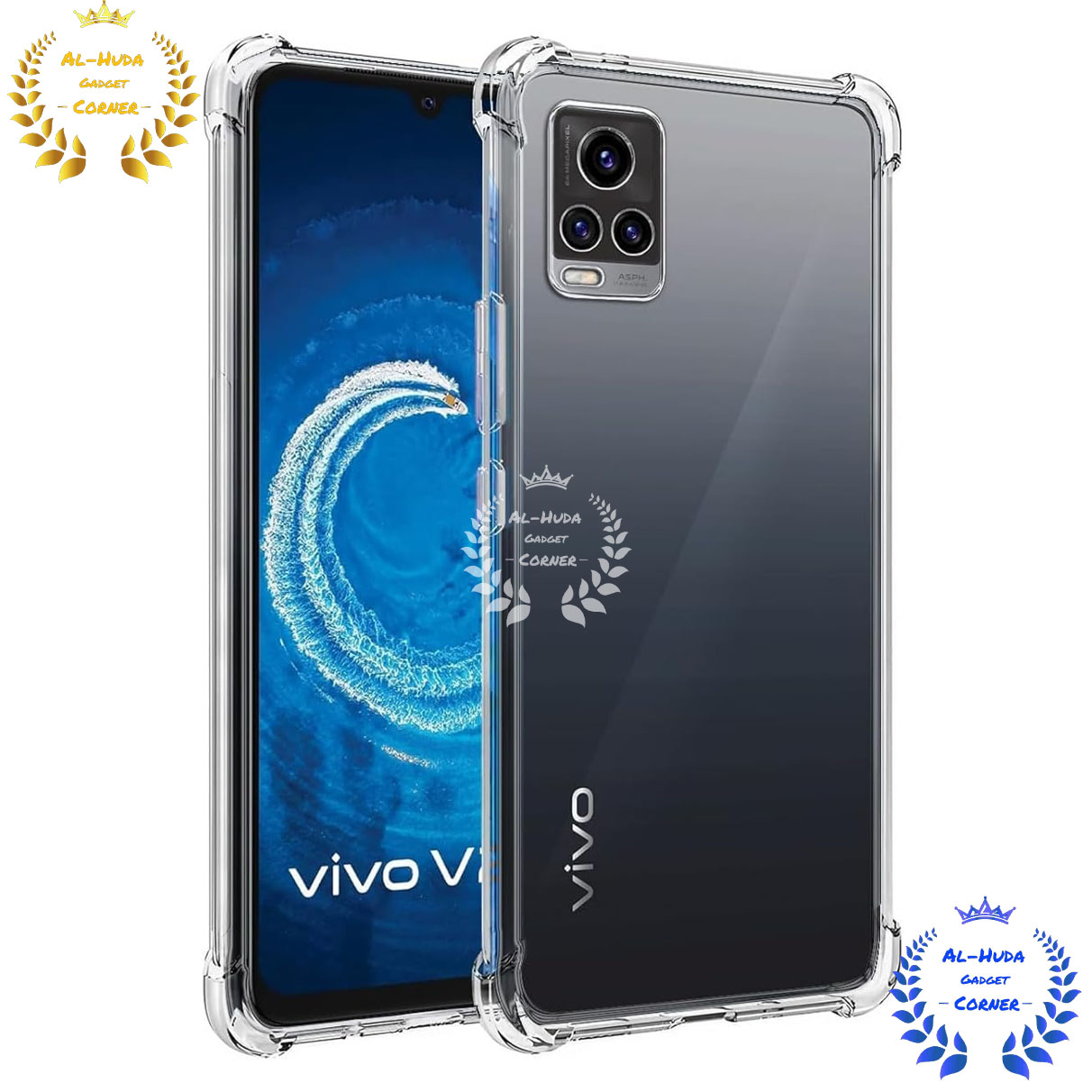 Picture of Shockproof & Transparent Crystal Clear Back Cover Case / Matte Protective Lens Flexible Back Cover for Vivo V21e 4G / Vivo Y73 | Slim Silicone Cover with Soft Lining Shockproof Full Body Bumper Case