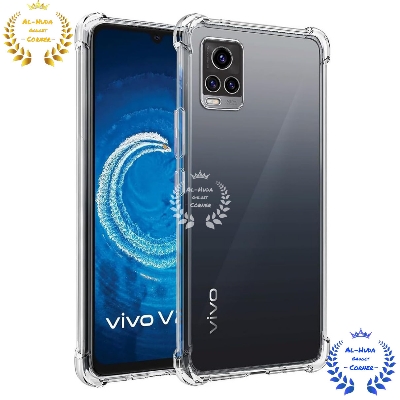 Picture of Shockproof & Transparent Crystal Clear Back Cover Case / Matte Protective Lens Flexible Back Cover for Vivo V21e 4G / Vivo Y73 | Slim Silicone Cover with Soft Lining Shockproof Full Body Bumper Case