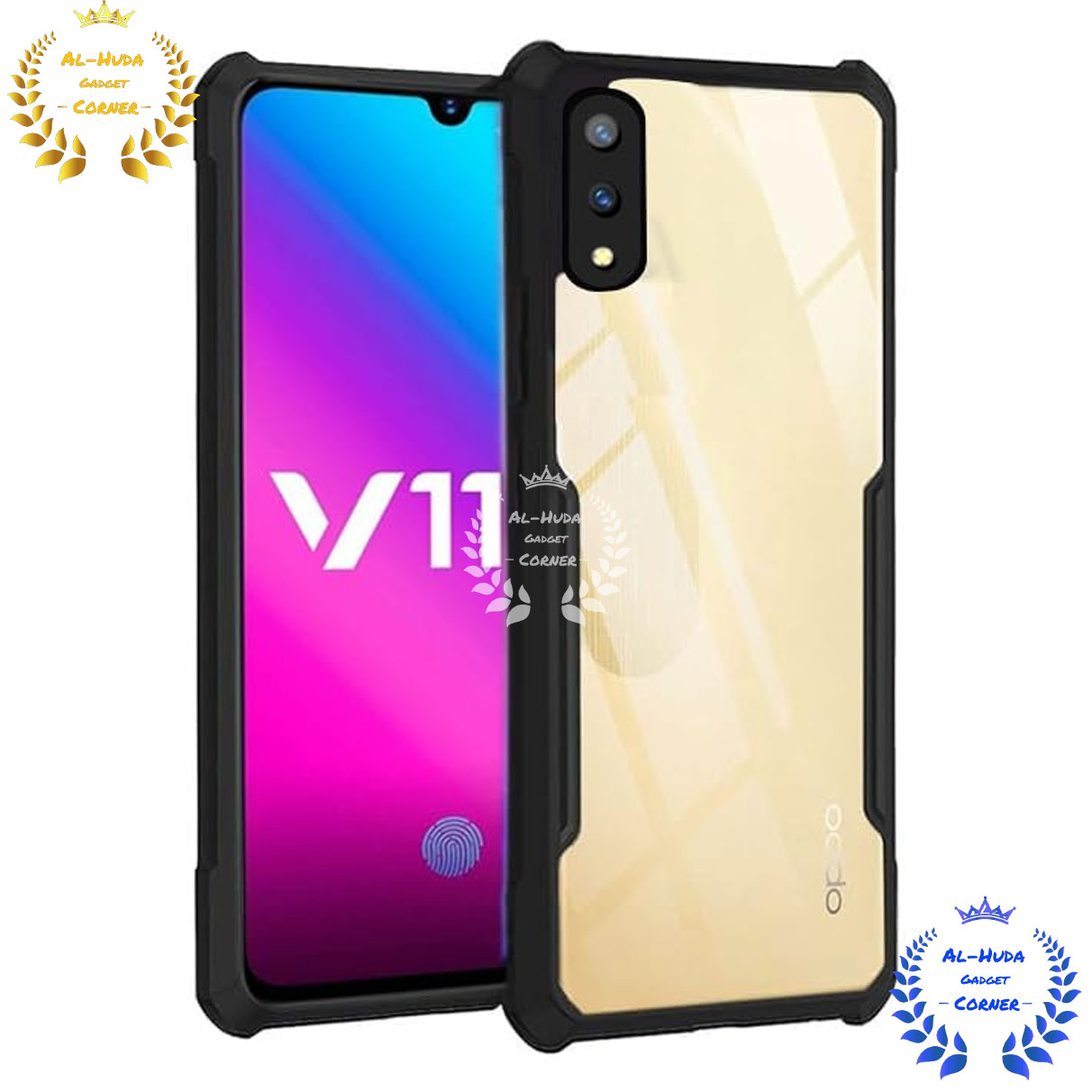 Picture of Shockproof & Transparent Crystal Clear Back Cover Case / Matte Protective Lens Flexible Back Cover for Vivo v11 Pro | Slim Silicone Cover with Soft Lining Shockproof Full Body Bumper Case