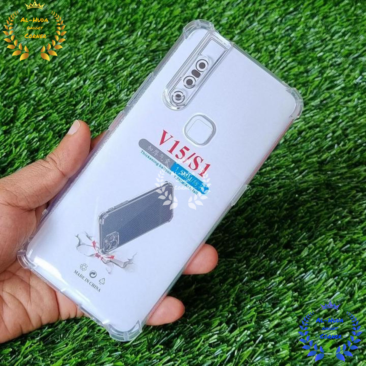 Picture of Shockproof & Transparent Crystal Clear Back Cover Case / Matte Protective Lens Flexible Back Cover for Vivo v15 | Slim Silicone Cover with Soft Lining Shockproof Full Body Bumper Case