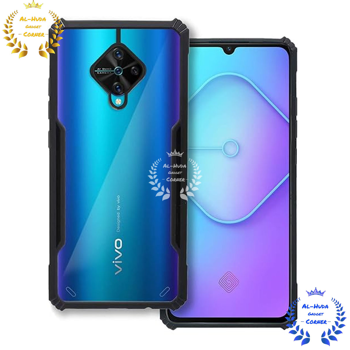 Picture of Shockproof & Transparent Crystal Clear Back Cover Case / Matte Protective Lens Flexible Back Cover for Vivo S1 Pro | Slim Silicone Cover with Soft Lining Shockproof Full Body Bumper Case