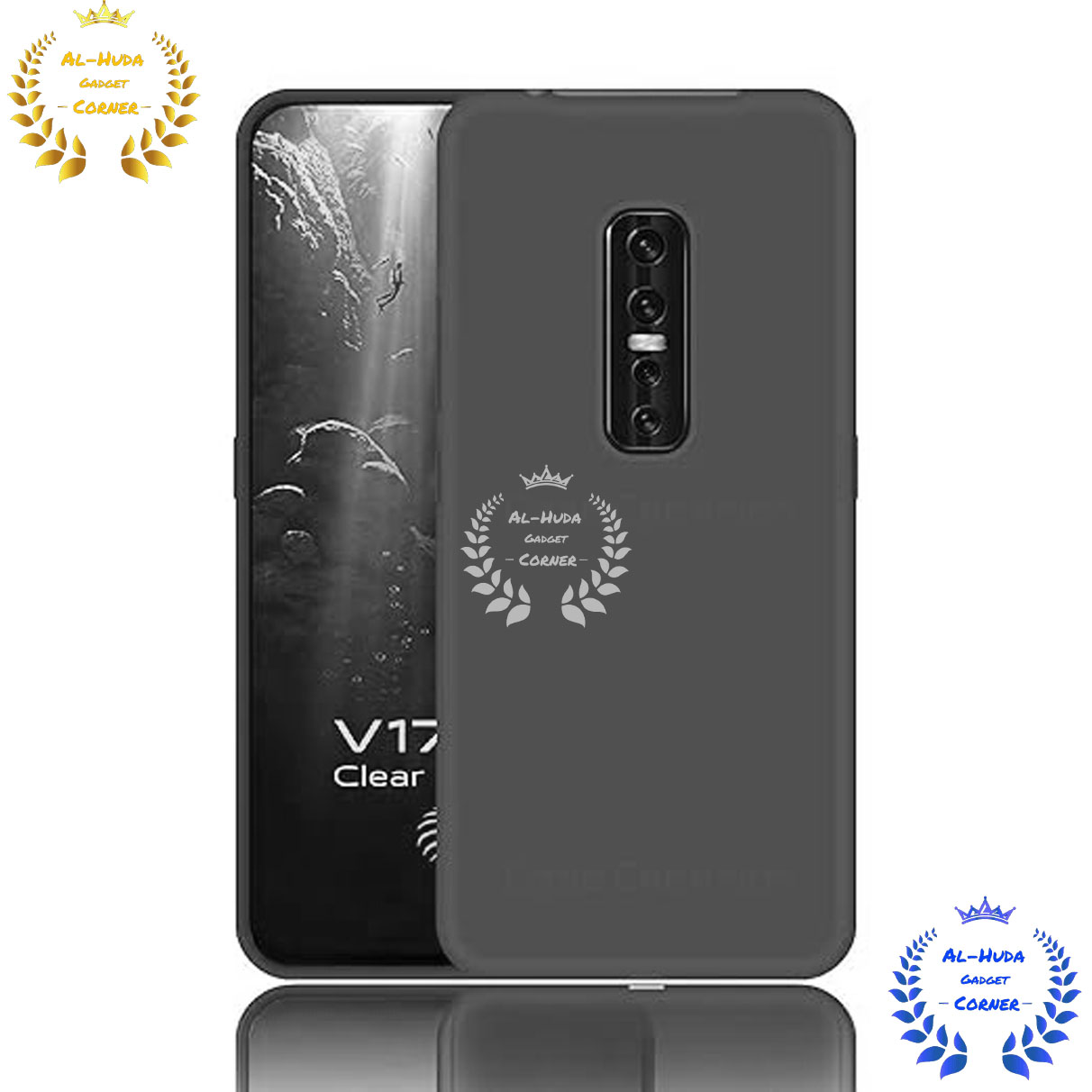 Picture of Shockproof & Transparent Crystal Clear Back Cover Case / Matte Protective Lens Flexible Back Cover for Vivo V17 Pro | Slim Silicone Cover with Soft Lining Shockproof Full Body Bumper Case