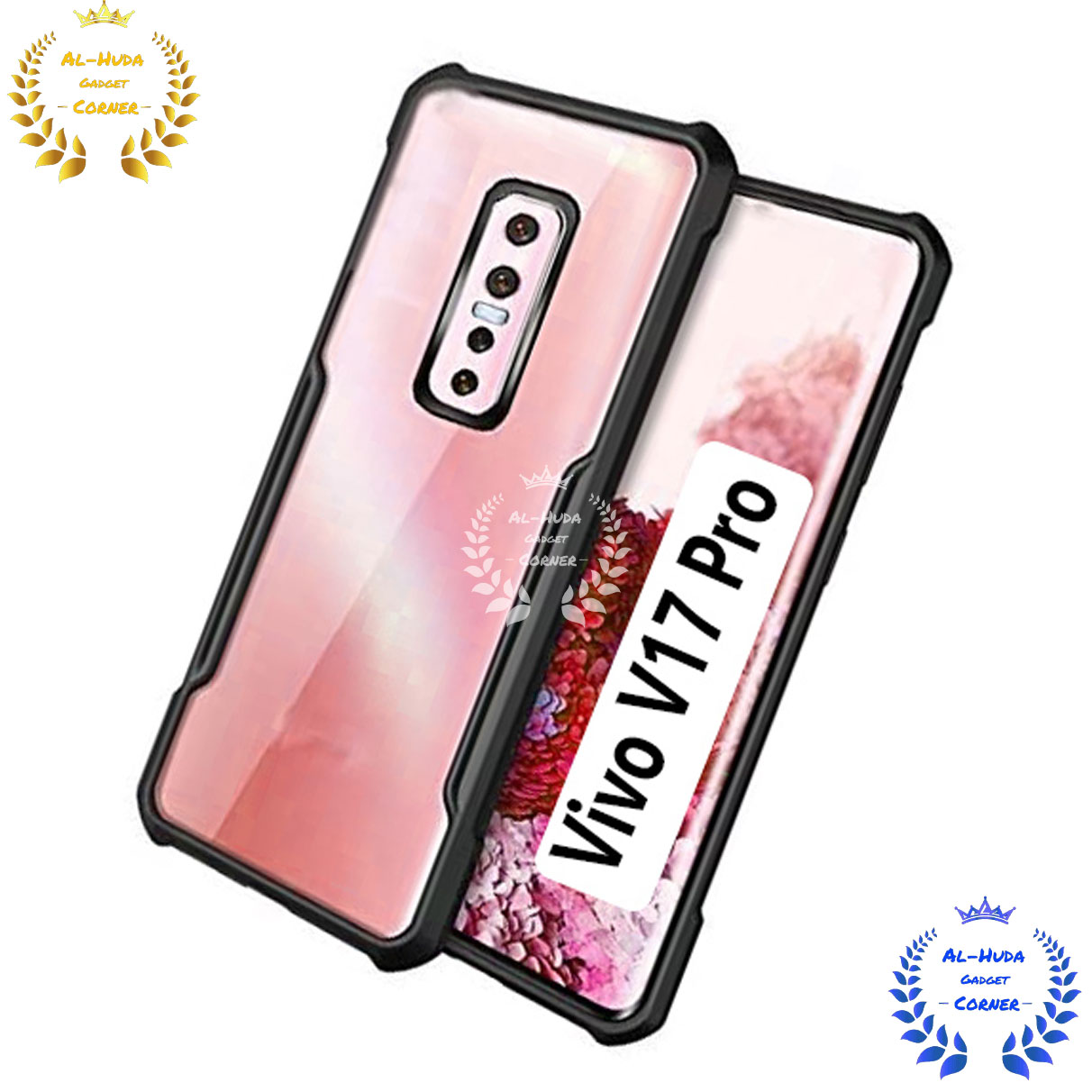 Picture of Shockproof & Transparent Crystal Clear Back Cover Case / Matte Protective Lens Flexible Back Cover for Vivo V17 Pro | Slim Silicone Cover with Soft Lining Shockproof Full Body Bumper Case