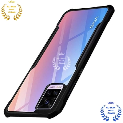 Picture of Shockproof & Transparent Crystal Clear Back Cover Case / Matte Protective Lens Flexible Back Cover for Vivo V20 pro | Slim Silicone Cover with Soft Lining Shockproof Full Body Bumper Case