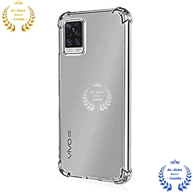 Picture of Shockproof & Transparent Crystal Clear Back Cover Case / Matte Protective Lens Flexible Back Cover for Vivo V20 pro | Slim Silicone Cover with Soft Lining Shockproof Full Body Bumper Case