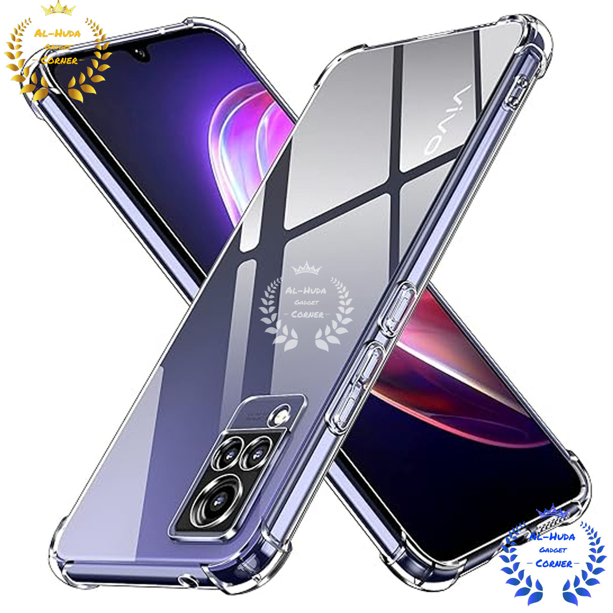 Picture of Shockproof & Transparent Crystal Clear Back Cover Case / Matte Protective Lens Flexible Back Cover for Vivo V21 5G / V21 4G | Slim Silicone Cover with Soft Lining Shockproof Full Body Bumper Case