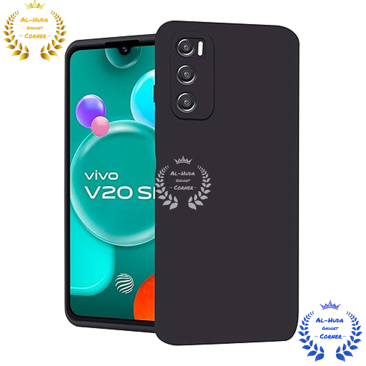 Picture of Shockproof & Transparent Crystal Clear Back Cover Case / Matte Protective Lens Flexible Back Cover for Vivo V20 SE | Slim Silicone Cover with Soft Lining Shockproof Full Body Bumper Case