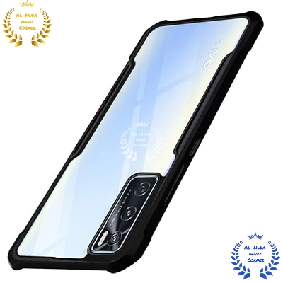 Picture of Shockproof & Transparent Crystal Clear Back Cover Case / Matte Protective Lens Flexible Back Cover for Vivo V20 SE | Slim Silicone Cover with Soft Lining Shockproof Full Body Bumper Case