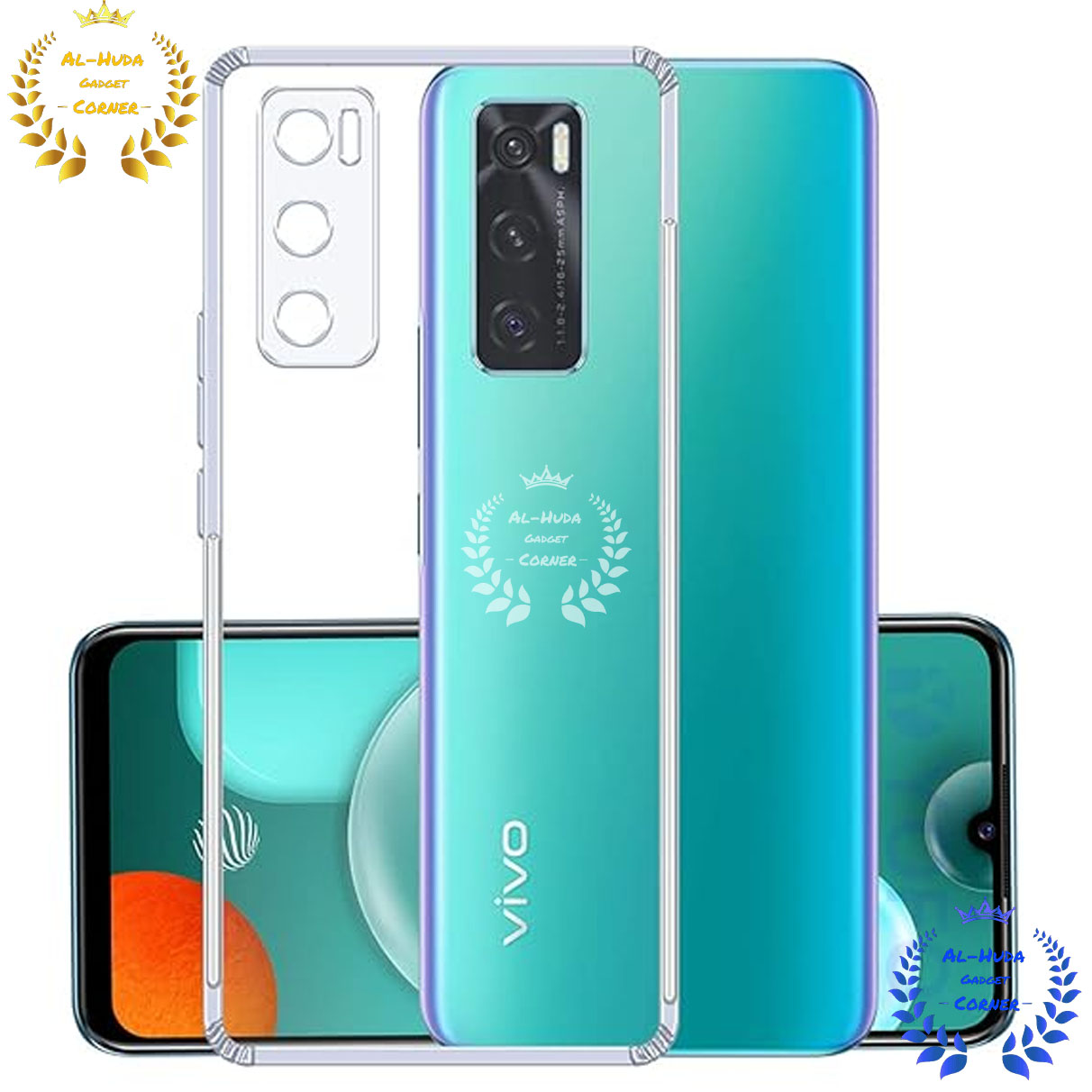 Picture of Shockproof & Transparent Crystal Clear Back Cover Case / Matte Protective Lens Flexible Back Cover for Vivo V20 SE | Slim Silicone Cover with Soft Lining Shockproof Full Body Bumper Case