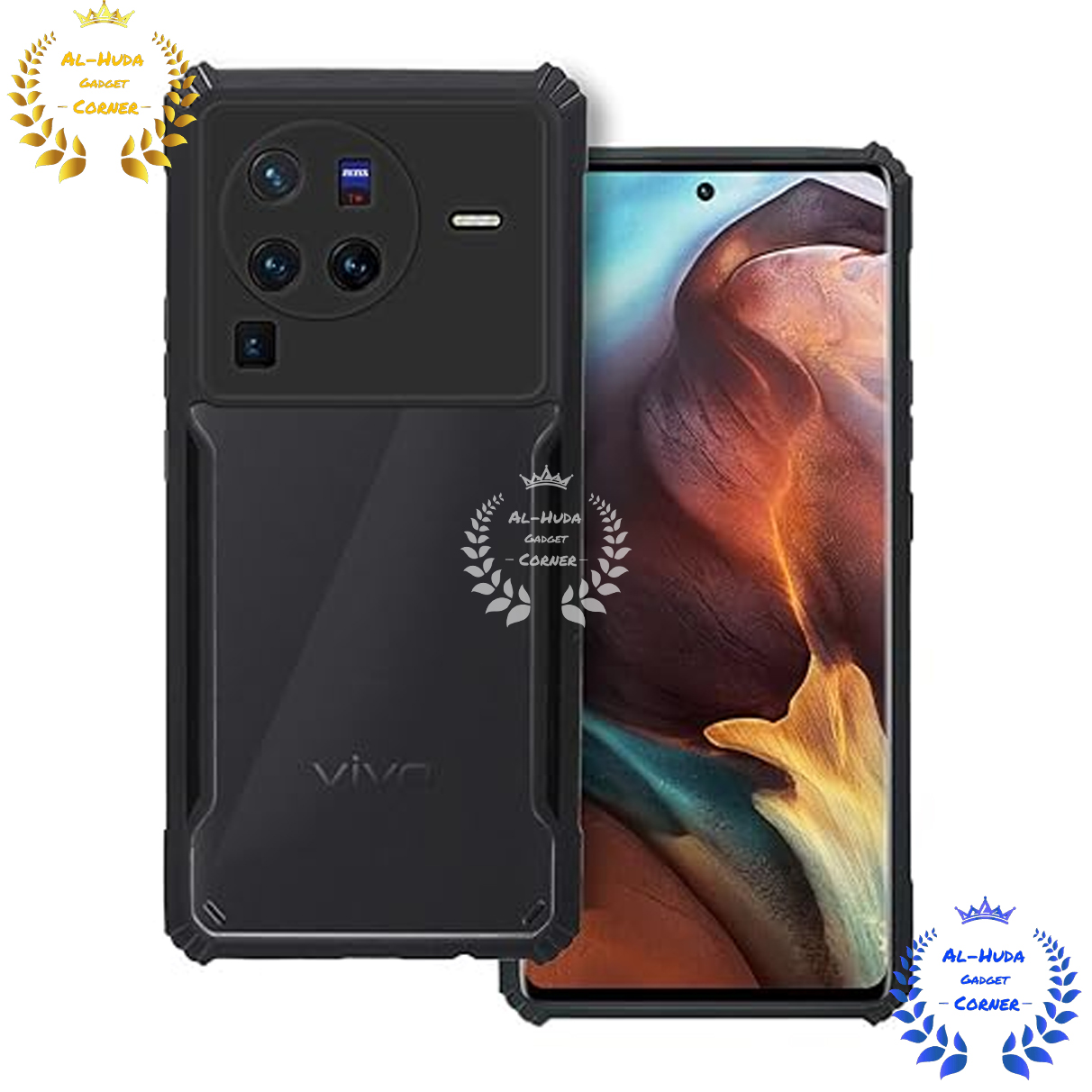 Picture of Shockproof & Transparent Crystal Clear Back Cover Case / Matte Protective Lens Flexible Back Cover for Vivo X80 Pro 5G | Slim Silicone Cover with Soft Lining Shockproof Full Body Bumper Case