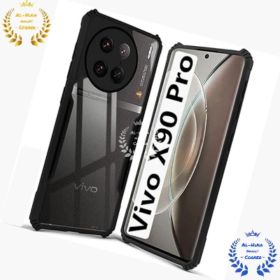 Picture of Shockproof & Transparent Crystal Clear Back Cover Case / Matte Protective Lens Flexible Back Cover for Vivo X90 Pro 5G | Slim Silicone Cover with Soft Lining Shockproof Full Body Bumper Case