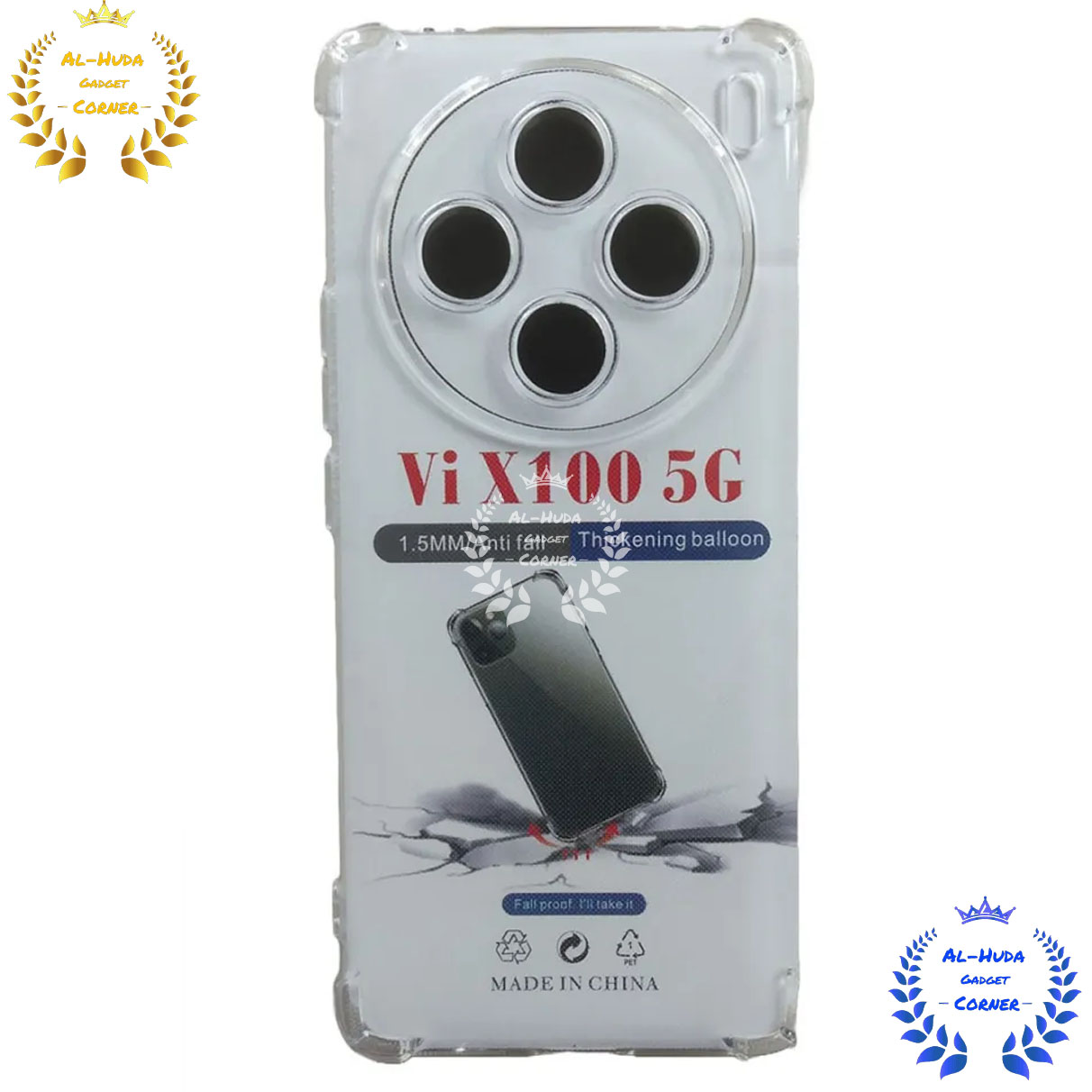 Picture of Shockproof & Transparent Crystal Clear Back Cover Case / Matte Protective Lens Flexible Back Cover for Vivo X100 5G | Slim Silicone Cover with Soft Lining Shockproof Full Body Bumper Case