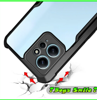 Picture of Redmi Note 12 4g Back Cover ShockProof Airbinger Longlasting Clear Transparent Hard Case With Camera Bump Protection Xiaomi Redmi Note 12 4g