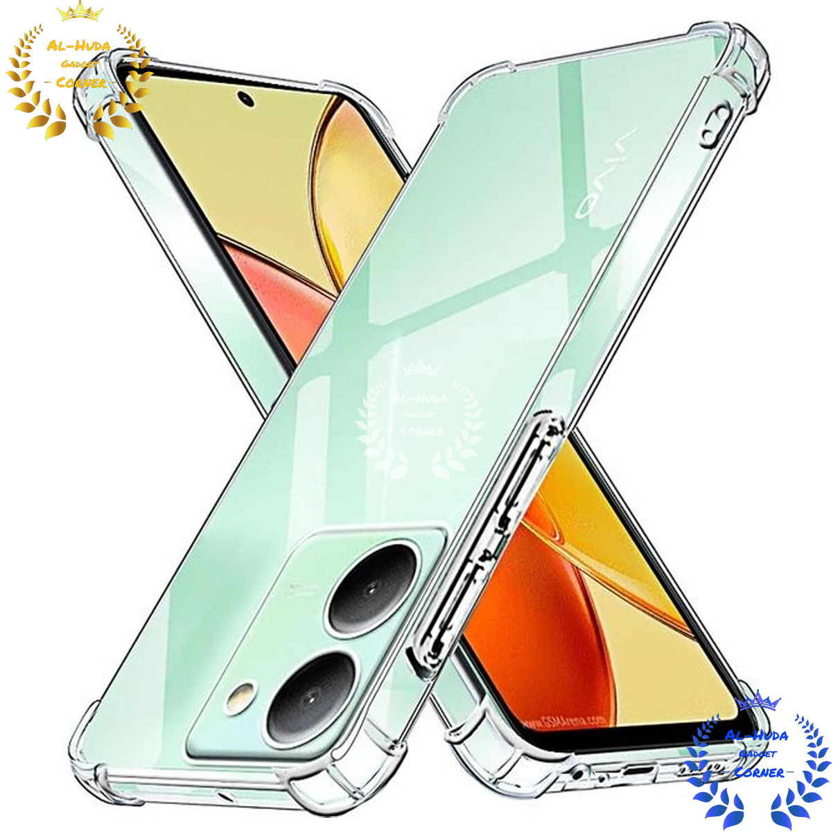 Picture of Shockproof & Transparent Crystal Clear Back Cover Case / Matte Protective Lens Flexible Back Cover for Vivo Y36 4G / Vivo Y78 5G / Vivo Y27 5G | Slim Silicone Cover with Soft Lining Shockproof Full Body Bumper Case