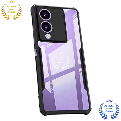 Picture of Shockproof & Transparent Crystal Clear Back Cover Case / Matte Protective Lens Flexible Back Cover for VIVO Y17S | Slim Silicone Cover with Soft Lining Shockproof Full Body Bumper Case