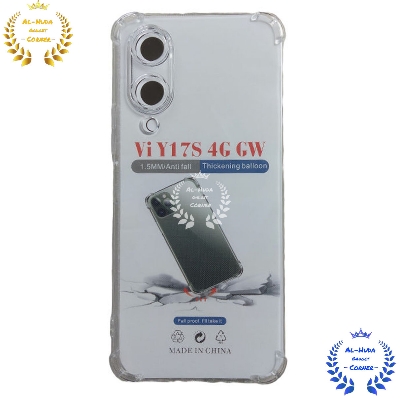 Picture of Shockproof & Transparent Crystal Clear Back Cover Case / Matte Protective Lens Flexible Back Cover for VIVO Y17S | Slim Silicone Cover with Soft Lining Shockproof Full Body Bumper Case