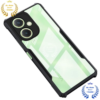 Picture of Shockproof & Transparent Crystal Clear Back Cover Case / Matte Protective Lens Flexible Back Cover for Vivo Y27 4G | Slim Silicone Cover with Soft Lining Shockproof Full Body Bumper Case