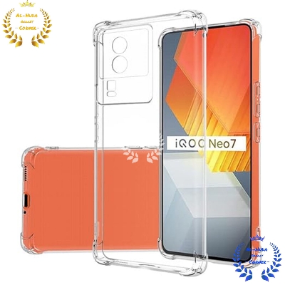 Picture of Shockproof & Transparent Crystal Clear Back Cover Case / Matte Protective Lens Flexible Back Cover for Vivo iQOO Neo 7 5G / iQOO Neo 7 Pro | Slim Silicone Cover with Soft Lining Shockproof Full Body Bumper Case