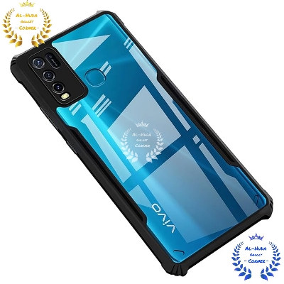 Picture of Shockproof & Transparent Crystal Clear Back Cover Case / Matte Protective Lens Flexible Back Cover for Vivo Y30 / Vivo Y50 / Vivo Y30i | Slim Silicone Cover with Soft Lining Shockproof Full Body Bumper Case