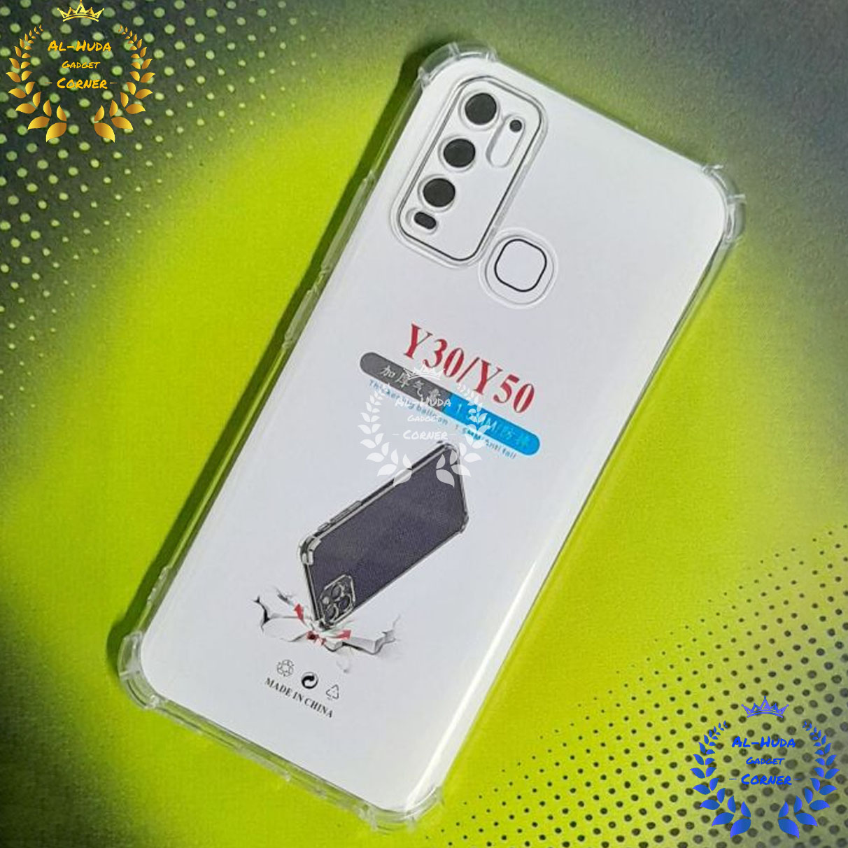 Picture of Shockproof & Transparent Crystal Clear Back Cover Case / Matte Protective Lens Flexible Back Cover for Vivo Y30 / Vivo Y50 / Vivo Y30i | Slim Silicone Cover with Soft Lining Shockproof Full Body Bumper Case