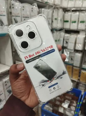 Picture of For Infinix Hot 40i Soft Silicon Bumper transparent Case Back Cover