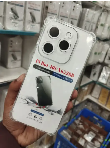 Picture of For Infinix Hot 40i Soft Silicon Bumper transparent Case Back Cover