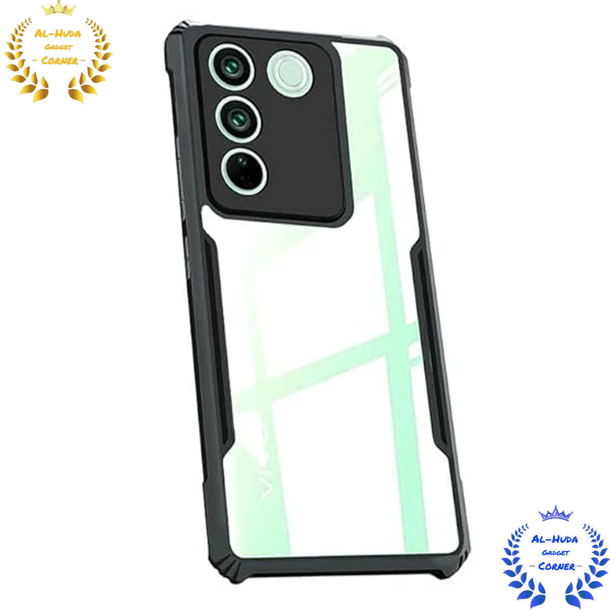 Picture of Shockproof & Transparent Crystal Clear Back Cover Case / Matte Protective Lens Flexible Back Cover for VIVO V27E 5G | Slim Silicone Cover with Soft Lining Shockproof Full Body Bumper Case