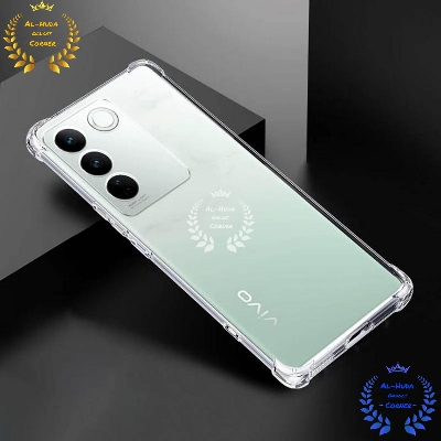 Picture of Shockproof & Transparent Crystal Clear Back Cover Case / Matte Protective Lens Flexible Back Cover for VIVO V27E 5G | Slim Silicone Cover with Soft Lining Shockproof Full Body Bumper Case