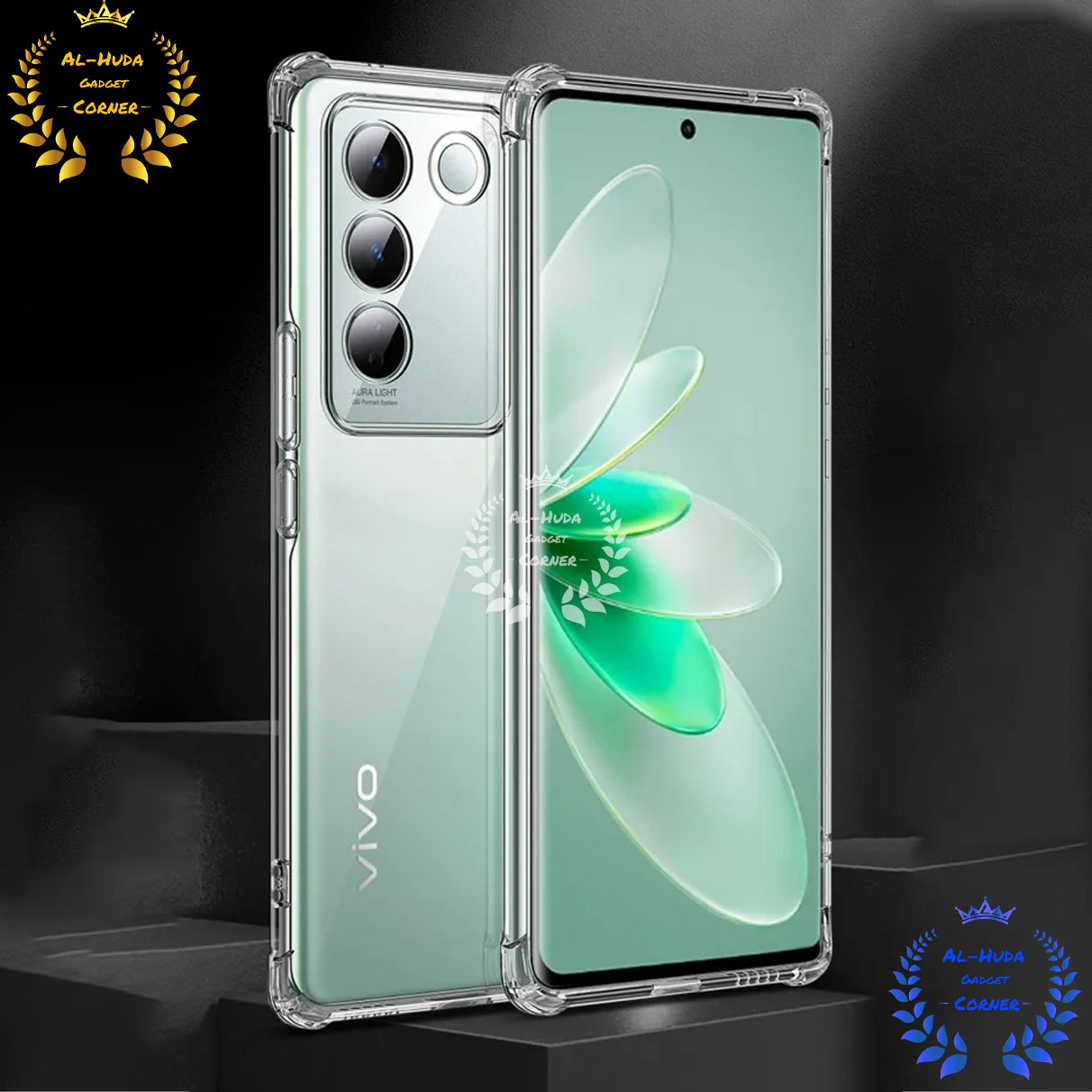 Picture of Shockproof & Transparent Crystal Clear Back Cover Case / Matte Protective Lens Flexible Back Cover for Vivo V27 5G / V27 Pro 5G | Slim Silicone Cover with Soft Lining Shockproof Full Body Bumper Case