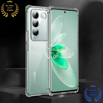 Picture of Shockproof & Transparent Crystal Clear Back Cover Case / Matte Protective Lens Flexible Back Cover for Vivo V27 5G / V27 Pro 5G | Slim Silicone Cover with Soft Lining Shockproof Full Body Bumper Case