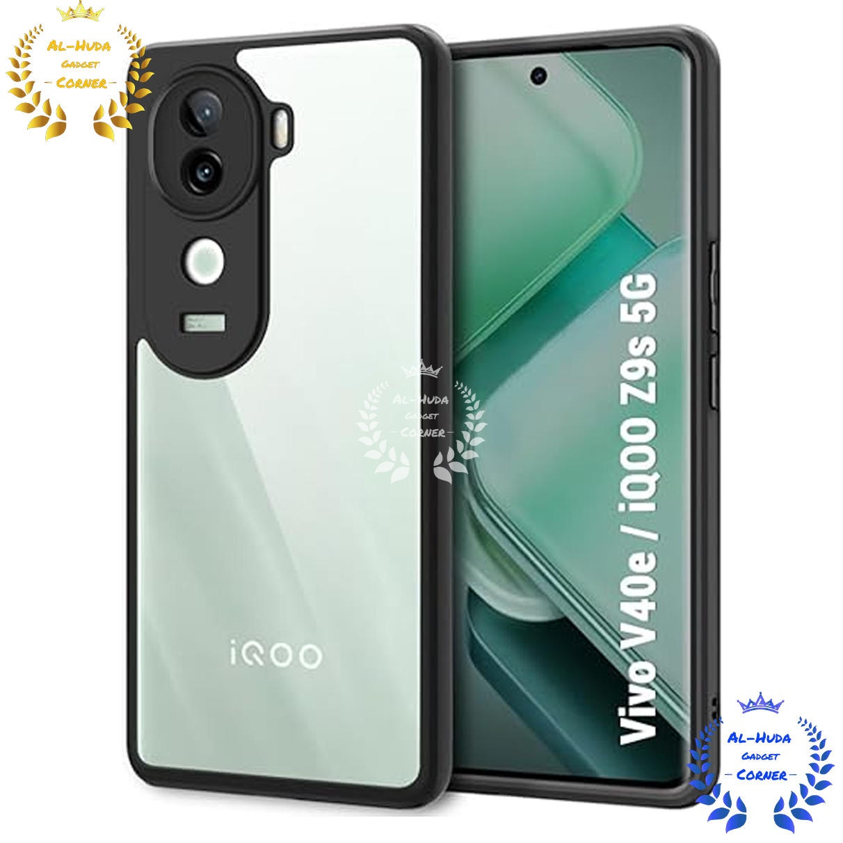 Picture of Shockproof & Transparent Crystal Clear Back Cover Case / Matte Protective Lens Flexible Back Cover for Vivo V40e 5G / iQOO Z9s 5G | Slim Silicone Cover with Soft Lining Shockproof Full Body Bumper Case