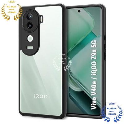 Picture of Shockproof & Transparent Crystal Clear Back Cover Case / Matte Protective Lens Flexible Back Cover for Vivo V40e 5G / iQOO Z9s 5G | Slim Silicone Cover with Soft Lining Shockproof Full Body Bumper Case