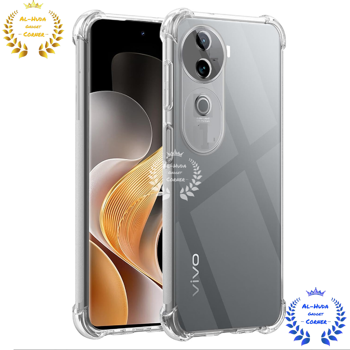 Picture of Shockproof & Transparent Crystal Clear Back Cover Case / Matte Protective Lens Flexible Back Cover for Vivo V40e 5G / iQOO Z9s 5G | Slim Silicone Cover with Soft Lining Shockproof Full Body Bumper Case