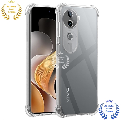 Picture of Shockproof & Transparent Crystal Clear Back Cover Case / Matte Protective Lens Flexible Back Cover for Vivo V40e 5G / iQOO Z9s 5G | Slim Silicone Cover with Soft Lining Shockproof Full Body Bumper Case