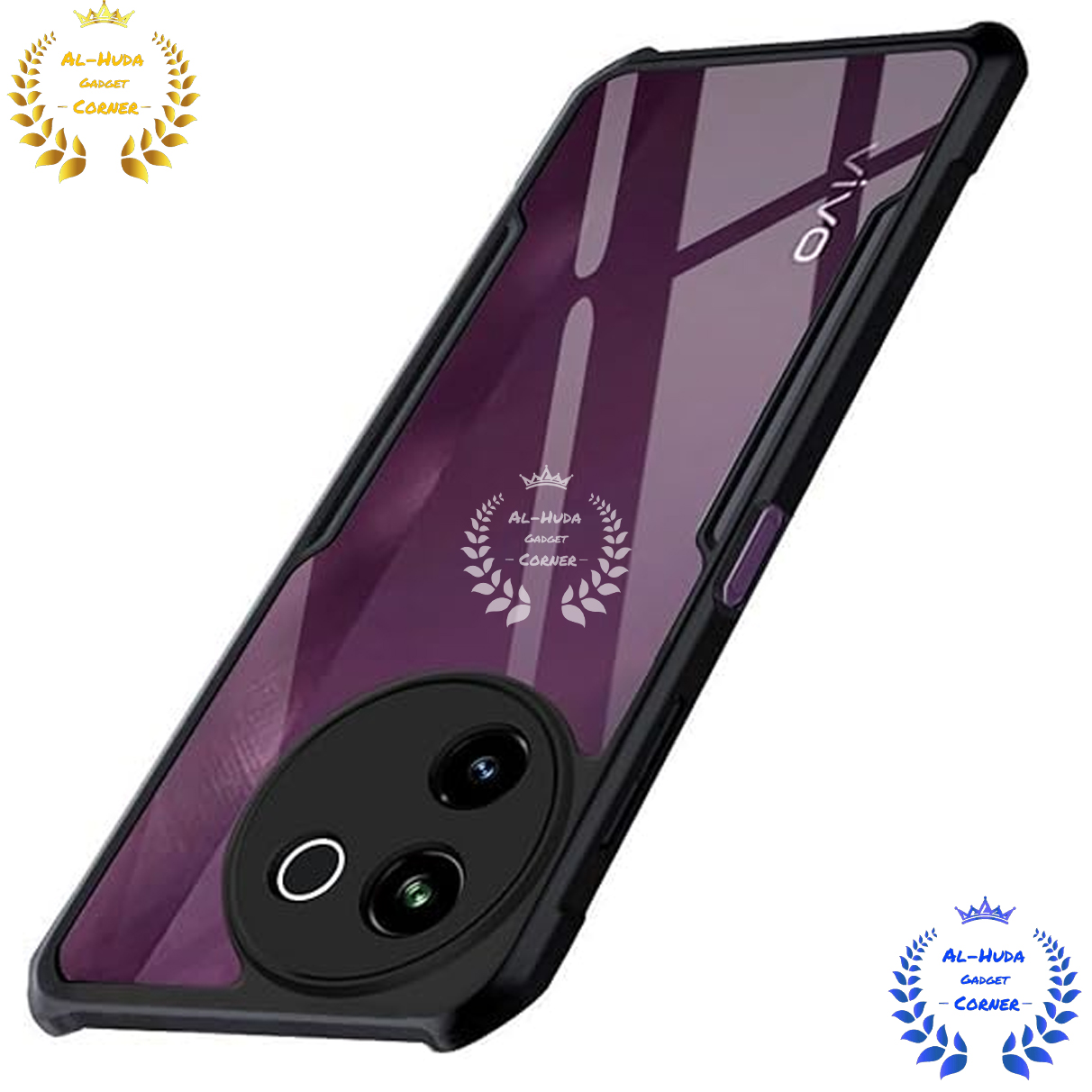 Picture of Shockproof & Transparent Crystal Clear Back Cover Case / Matte Protective Lens Flexible Back Cover for Vivo V30e 5G | Slim Silicone Cover with Soft Lining Shockproof Full Body Bumper Case