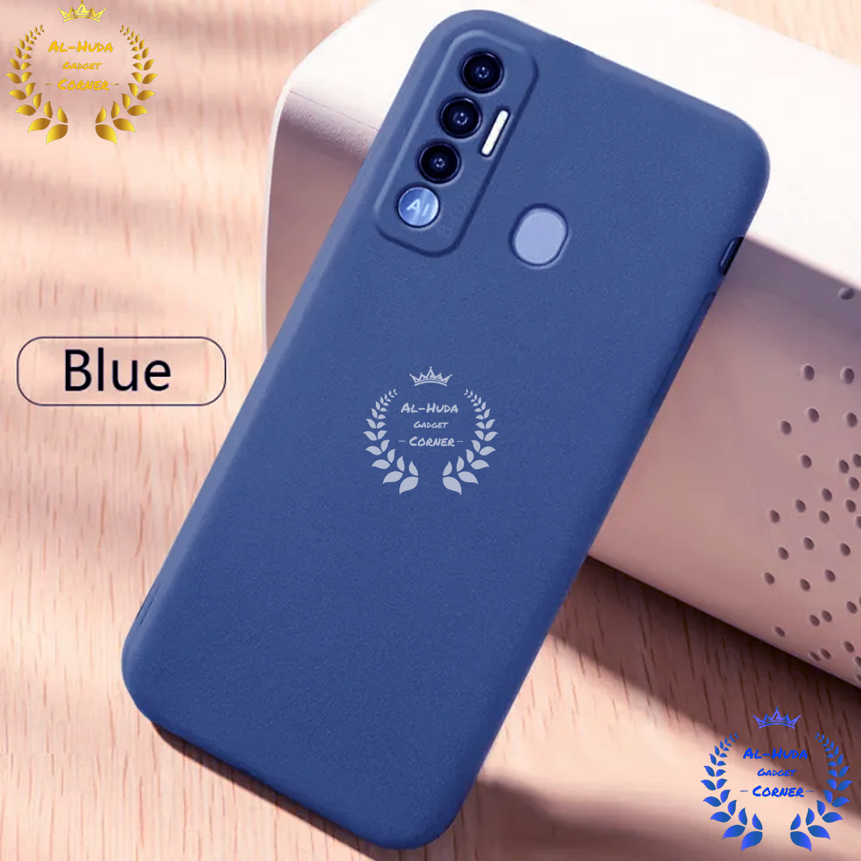 Picture of Shockproof & Transparent Crystal Clear Back Cover Case / Matte Protective Lens Flexible Back Cover for Tecno Spark 7 Pro | Slim Silicone Cover with Soft Lining Shockproof Full Body Bumper Case