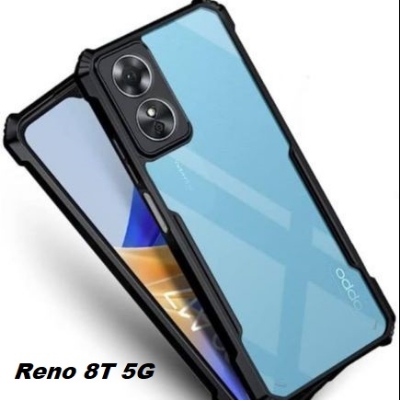 Picture of For Oppo Reno 8T 5G - Transparent Silica Gel Matte ShockProof Slim Thin Back Cover Phone Case With Bumper
