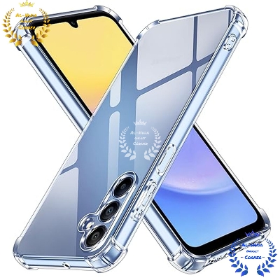 Picture of Shockproof & Transparent Crystal Clear Back Cover Case / Matte Protective Lens Flexible Back Cover for Samsung Galaxy A55 5G | Slim Silicone Cover with Soft Lining Shockproof Full Body Bumper Case