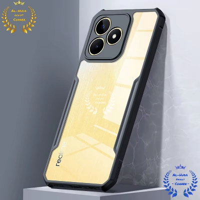 Picture of Shockproof & Transparent Crystal Clear Back Cover Case / Matte Protective Lens Flexible Back Cover for Realme Note 50 | Slim Silicone Cover with Soft Lining Shockproof Full Body Bumper Case