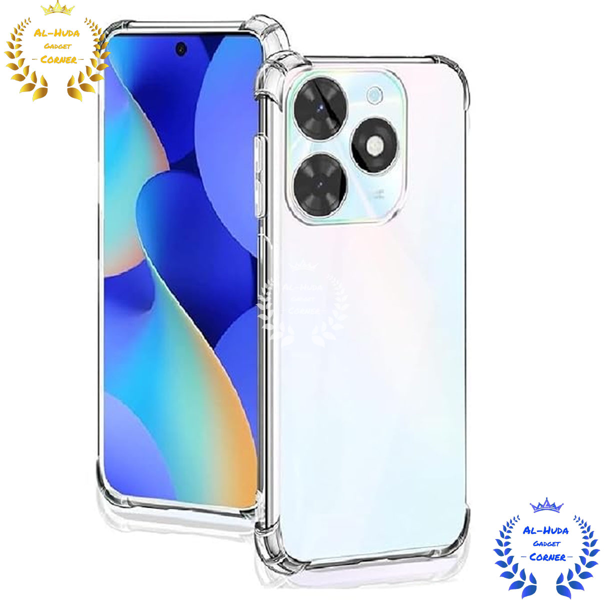 Picture of Shockproof & Transparent Crystal Clear Back Cover Case / Matte Protective Lens Flexible Back Cover for Realme Note 50 | Slim Silicone Cover with Soft Lining Shockproof Full Body Bumper Case