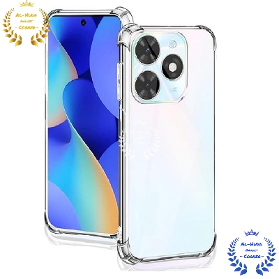 Picture of Shockproof & Transparent Crystal Clear Back Cover Case / Matte Protective Lens Flexible Back Cover for Realme Note 50 | Slim Silicone Cover with Soft Lining Shockproof Full Body Bumper Case